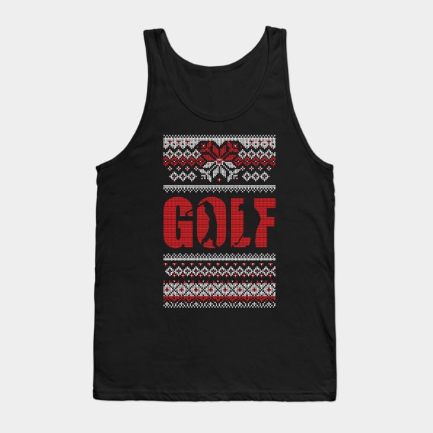 Golf Ugly Christmas Tank Top by golf365